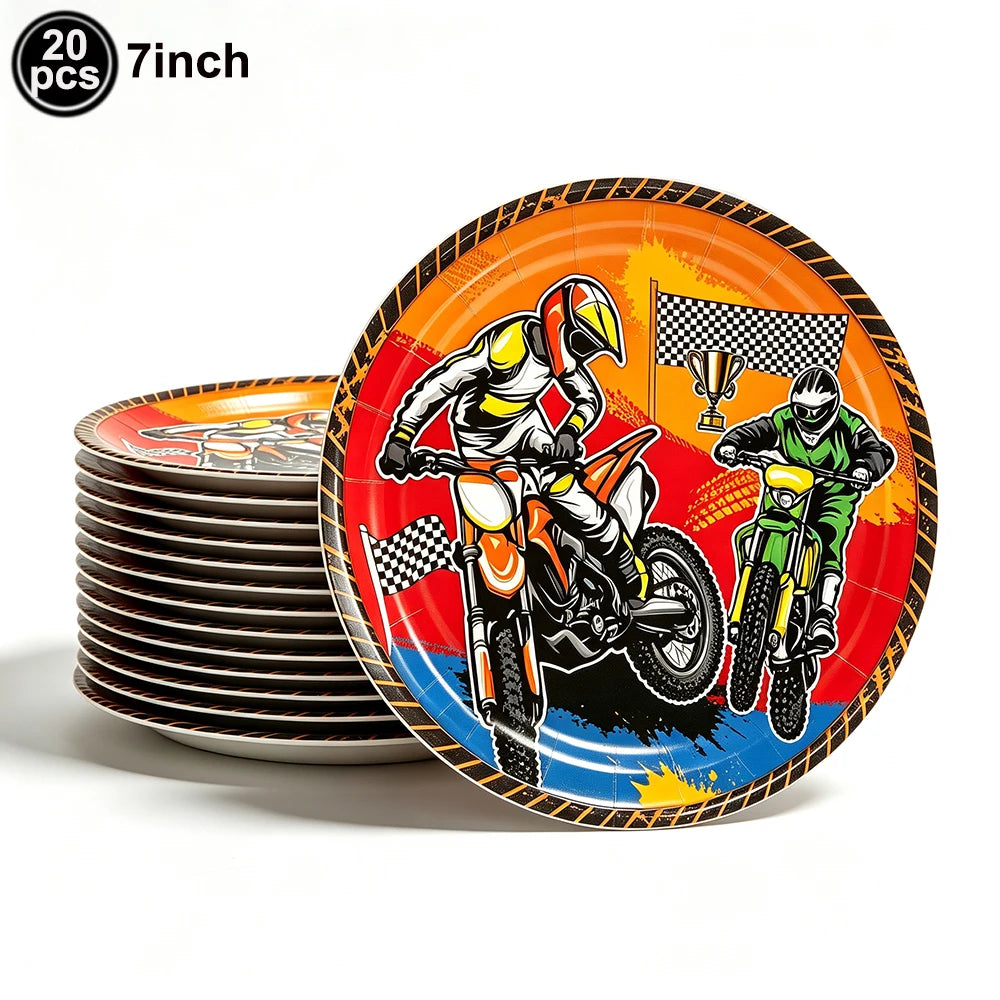 Motorcycle 2 3rd Birthday Party Decorations Motor Helmet Balloon Set Cake Toppers Banner Man Boys Motocross Sport Party Supplies