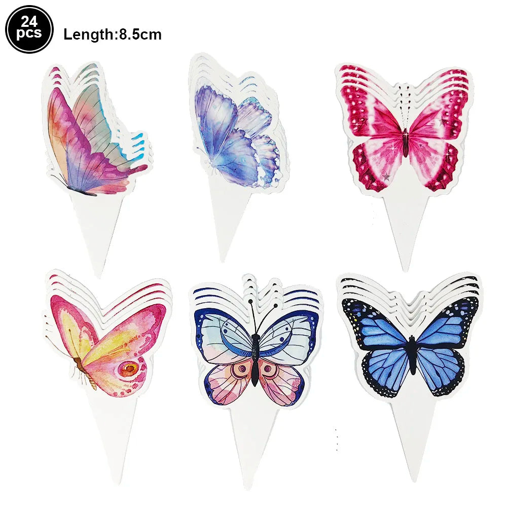 Butterfly Balloons 4th Birthday Decorations for Girl Pink Butterfly Foil Ballon Fairy 4th Birthday Party Decorations Baby Shower