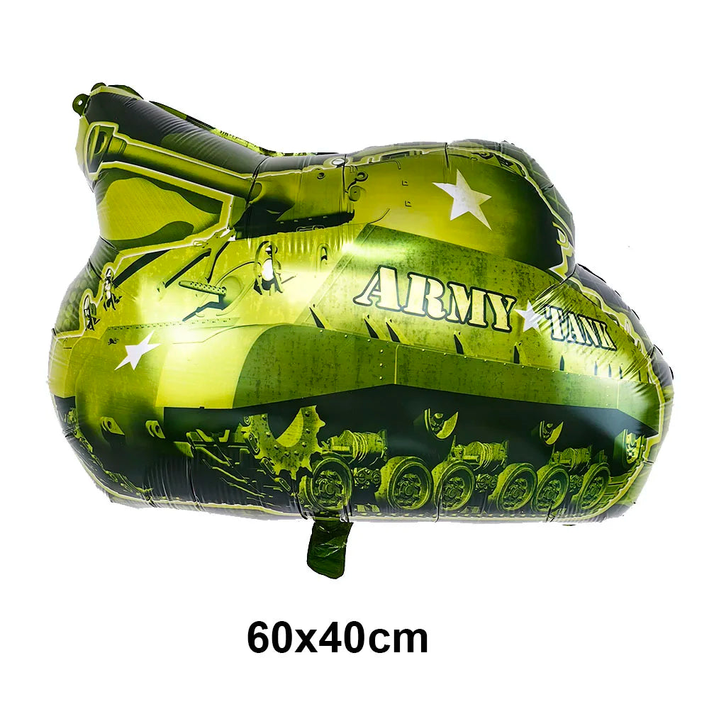 1pcs Giant Tank Balloons Foil Camo Helium Ballons Military Birthday Party Favor Army Theme Parti Decorations Boy Inflatable Toy