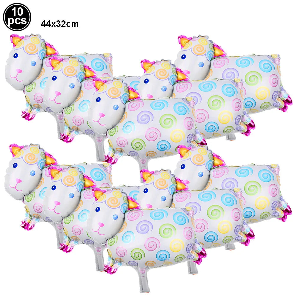 Farm Animals Pig Balloons Animals Birthday Cow Chick Party Ballons Mini Animal Inflatable Favors Baby Shower Girls Party Decor