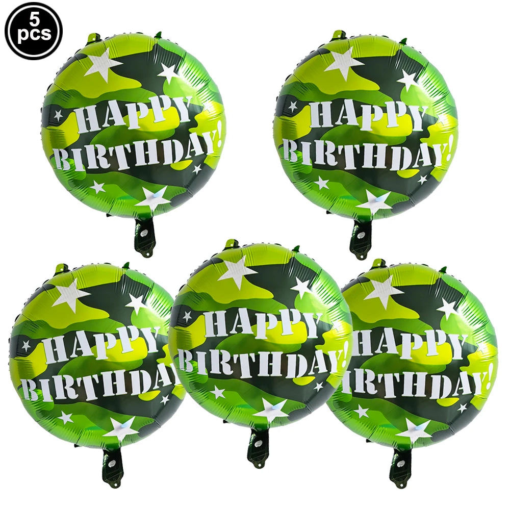 1pcs Giant Tank Balloons Foil Camo Helium Ballons Military Birthday Party Favor Army Theme Parti Decorations Boy Inflatable Toy