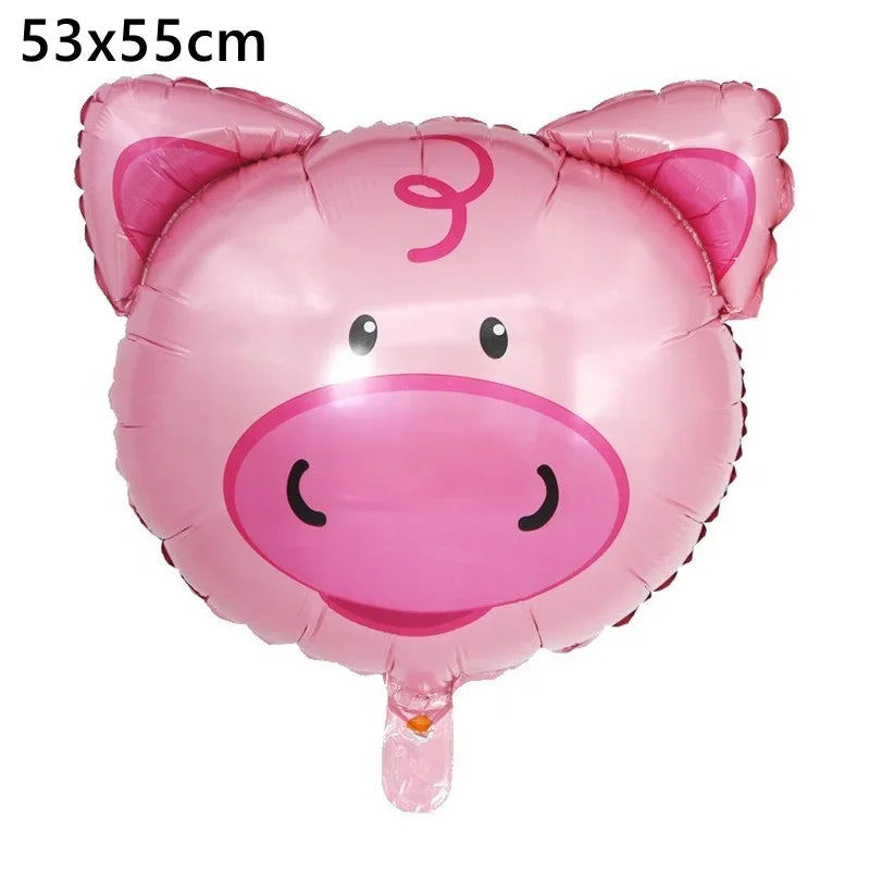 1Pcs Cartoon Animals Foil Ballons for Kids Jungle Safari Birthday Party Decor Tiger Monkey Giraffe Zoo Helium Balloon Supplies