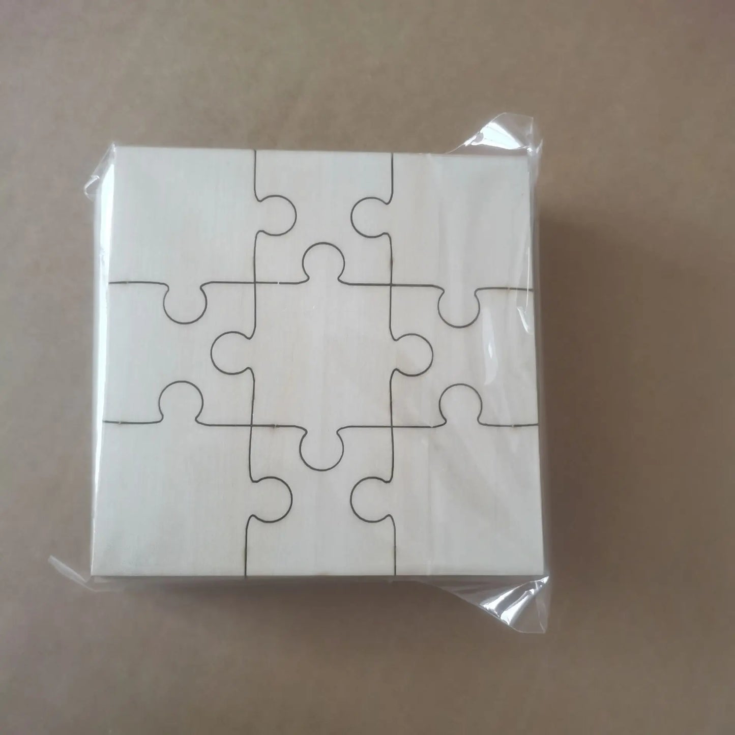 Set of 20pcs unfinished puzzle blanks wood game wooden puzzle 10*10cm