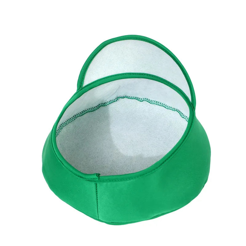Boy Red and Green Game Jumpsuit with Hat, Beard, and Gloves, Halloween Costume for Performances, Parties, and Birthday Gifts