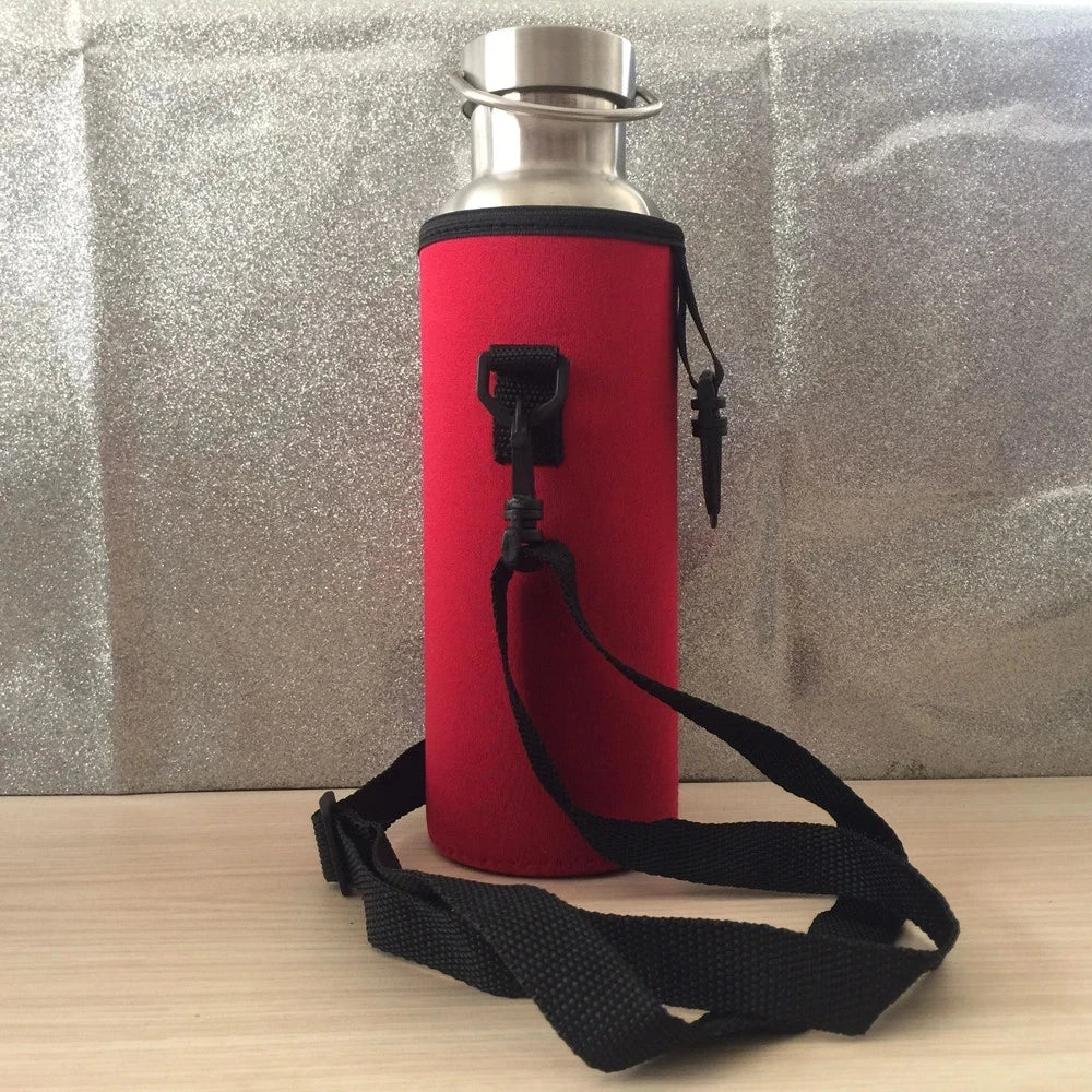 1000ml Water Bottle Carrier Insulated Cover Bag Holder Strap Pouch Outdoor Outdoor Sports Camping Hiking Water Bottle Thermos