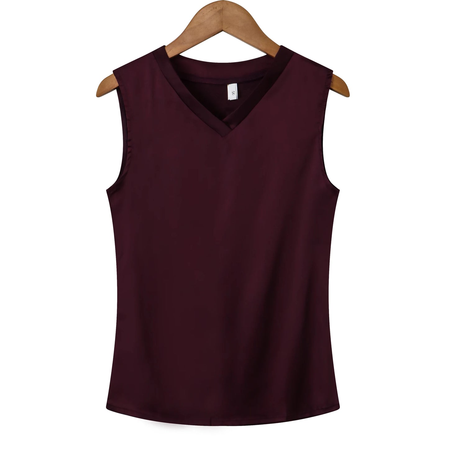 New Imitation Silk Ladies Sleeveless Blouse Halter Sexy Shirt Tops