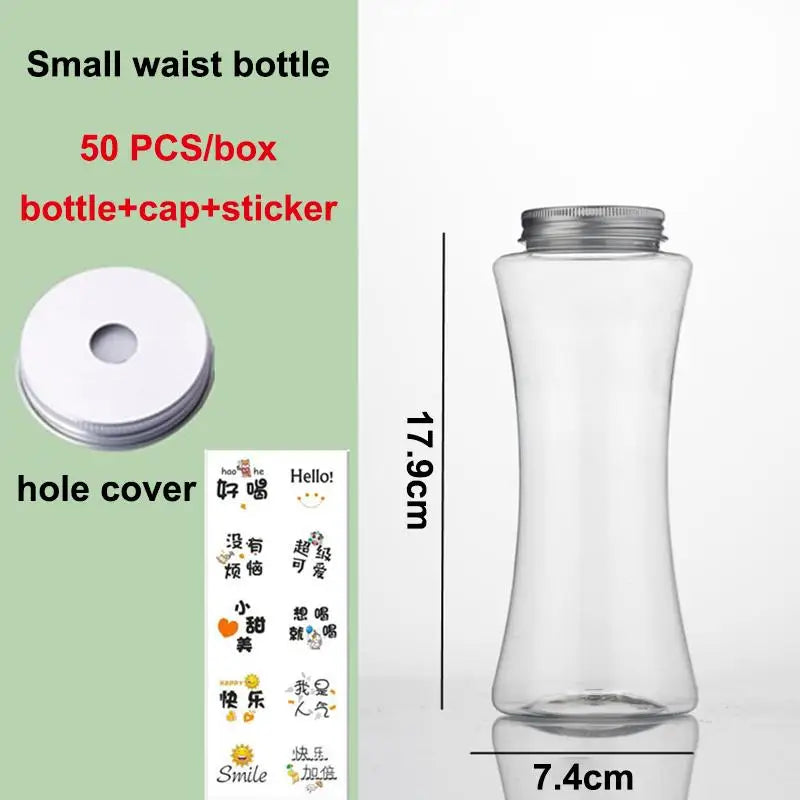 Portable Clear Plastic Bottle for Beverages; Perfect for Milk Tea, Coffee, and Juicing Water Cups