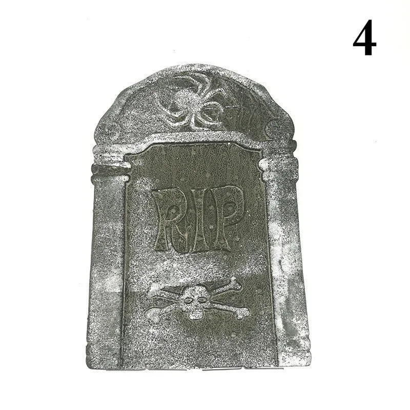 Halloween Tombstone Decoration Haunted House RIP Stone Foam Grisly Props Party Decor Skeleton Tombstone Yard Halloween Decor