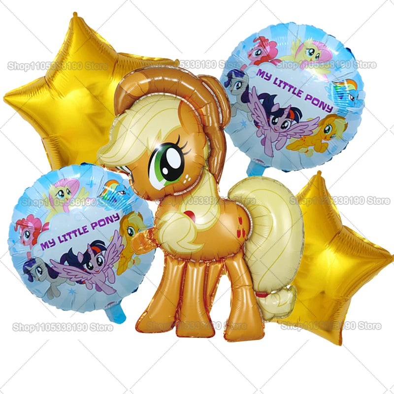 My Little Ponys Theme Balloon Set Baby Shower Party Ballons Cartoon Anime Balloons Decoration Photographic Prop Birthday Gift