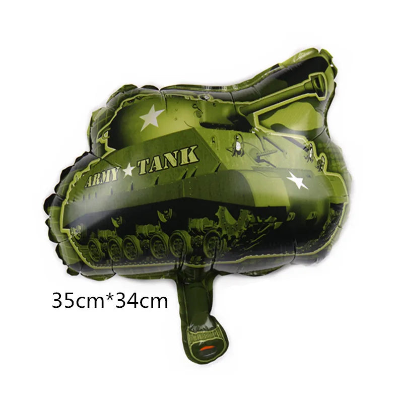 1pcs Giant Tank Balloons Foil Camo Helium Ballons Military Birthday Party Favor Army Theme Parti Decorations Boy Inflatable Toy