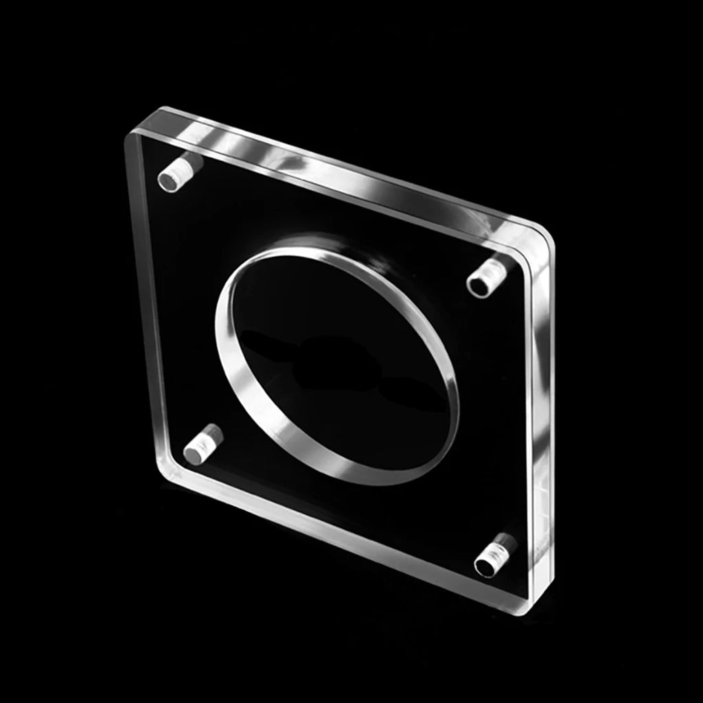 Acrylic Coin Display Case Military Challenge Coin Holder Double-Sided Self-Standing Display Frame Storage Box for Coins Badges
