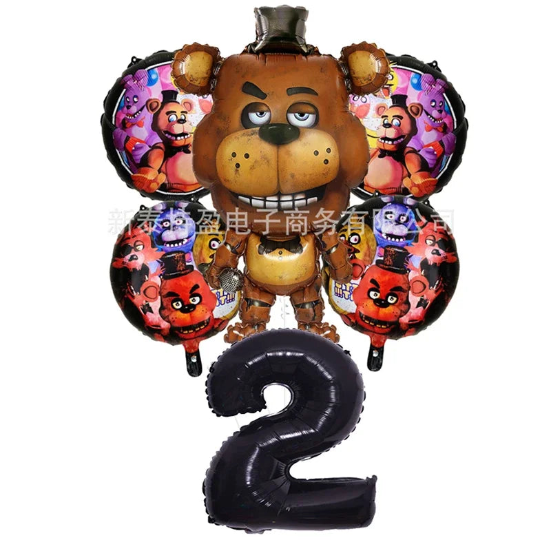 Five Nights At Freddys Aluminium Balloons Cartoon Anime FNAF Ballons Game Balloon Kids DIY Birthday Birthday Party Accessories