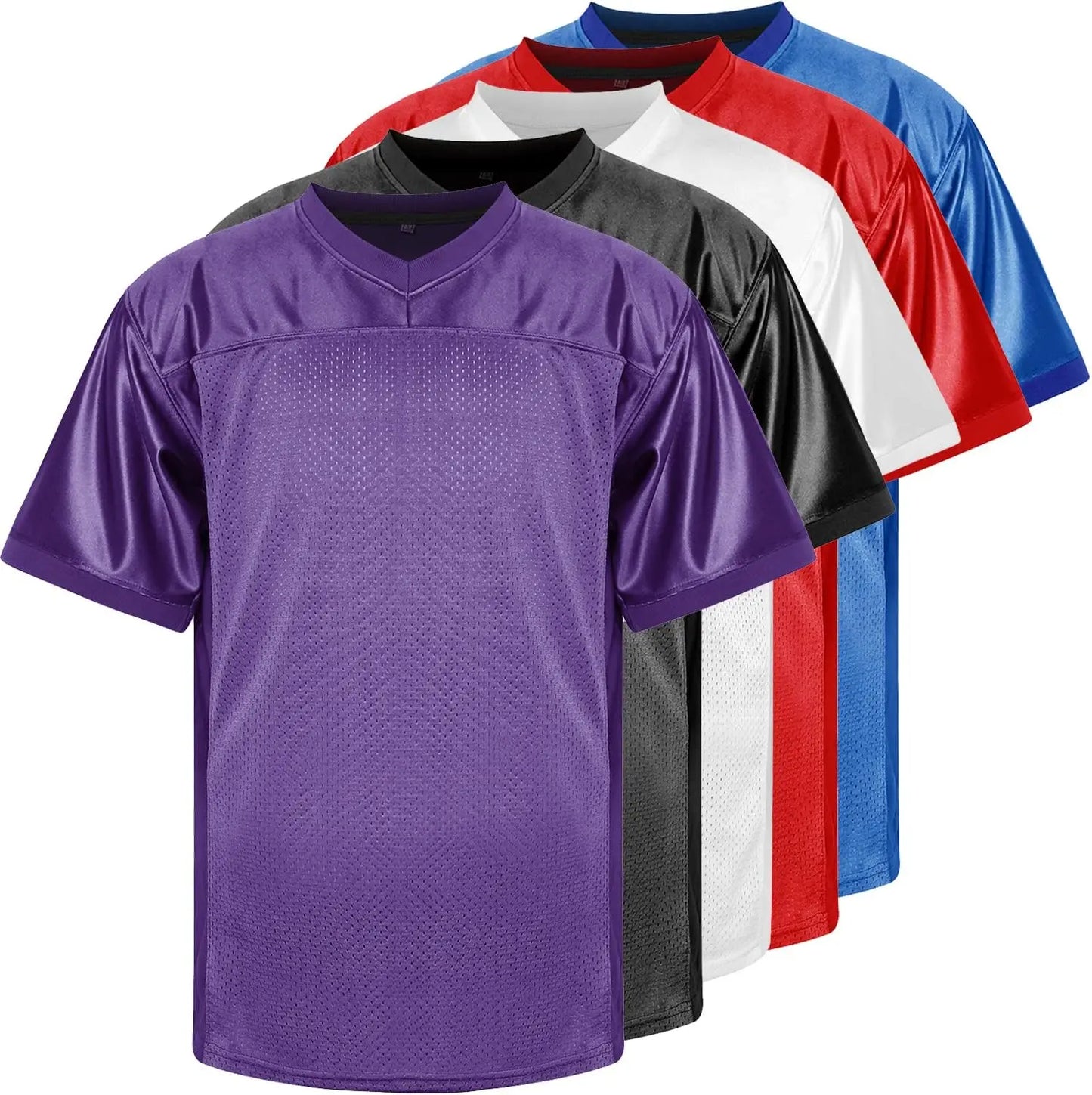 Blank Football Jersey - Sports Performance T-Shirt  Hip Hop Basketball Soccer Party Wear, Sublimation Ready Team Uniform