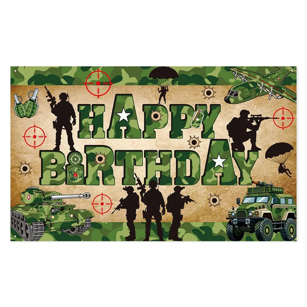 Camouflage Party Decoration Green Camo Latex Balloons Gun Tank Balloon Military Theme Decor Baby Shower Birthday Party Supplies
