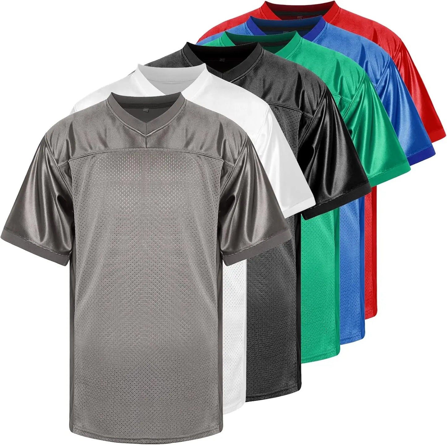 Blank Football Jersey - Sports Performance T-Shirt  Hip Hop Basketball Soccer Party Wear, Sublimation Ready Team Uniform