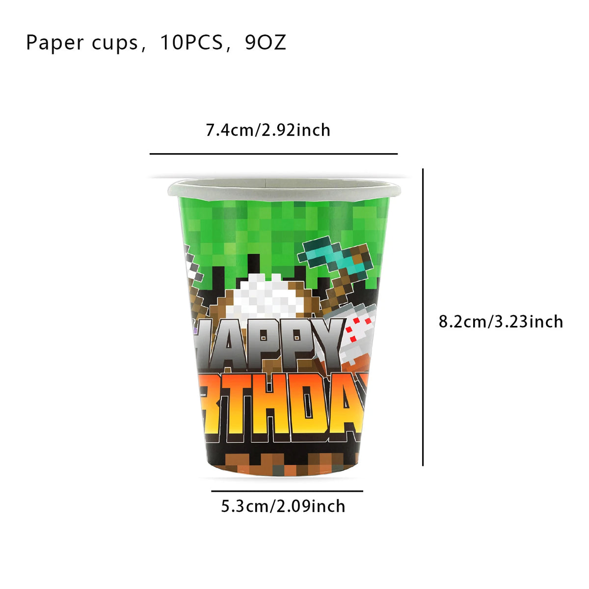 Kids Birthday Decoration Disposable Tableware Game Theme Cups Plates Balloons Baby Shower Birthday Party Supplies Gift Toy