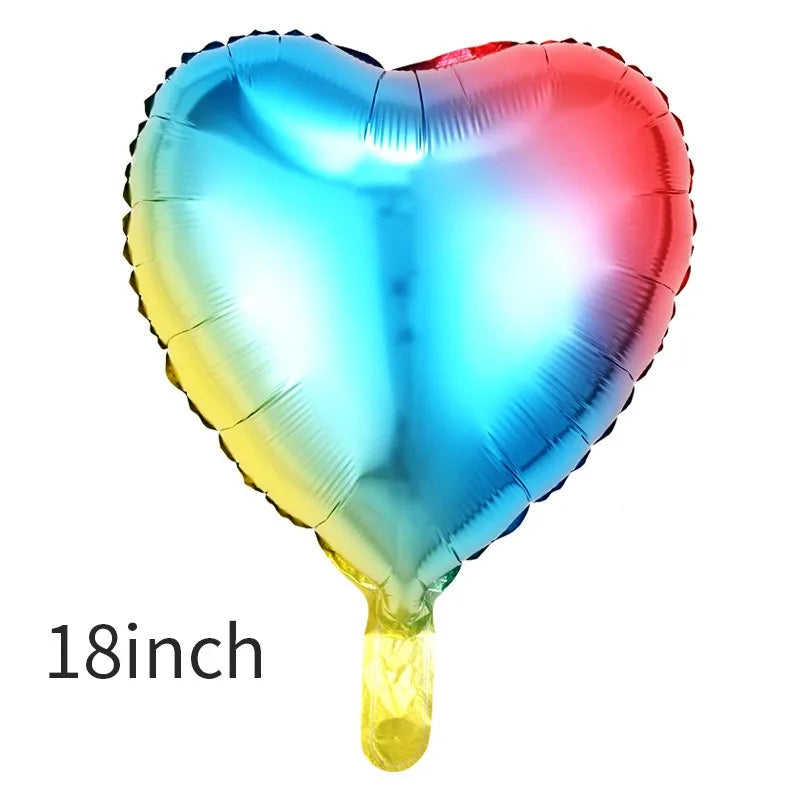 18 Inch Heart-shaped Aluminum Film Balloons For Valentine's Day Decorations Light Plate Heart-shaped Balloons Weddings