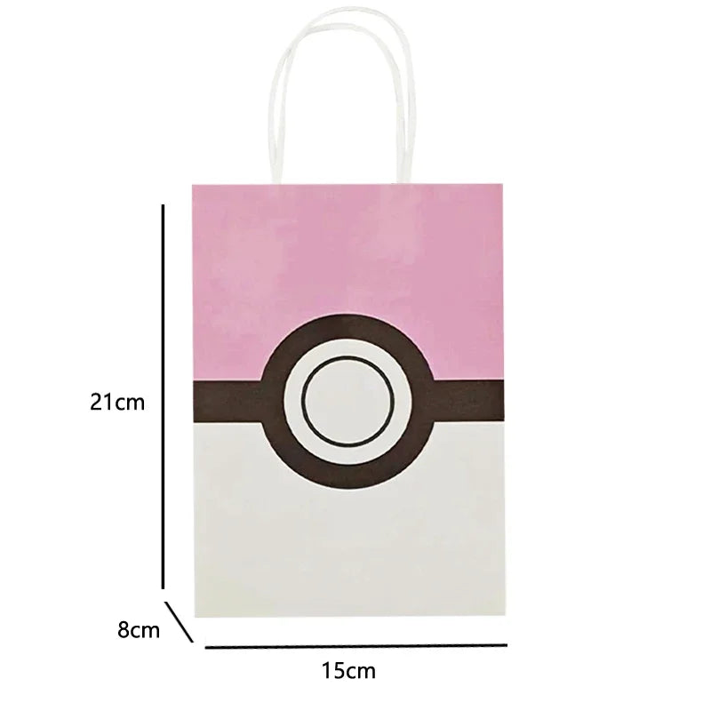 Pokemon Packing Bag Birthday Theme Gift Bag Pikachu Party Candy Snack Gift Bag Charmander Squirtle Children's Toy Gift