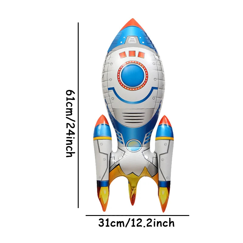 1 Pc Rocket Astronaut Standing Ballons Spaceman Helium Balloons Out Of Space Theme Birthday Party Decorations Globos