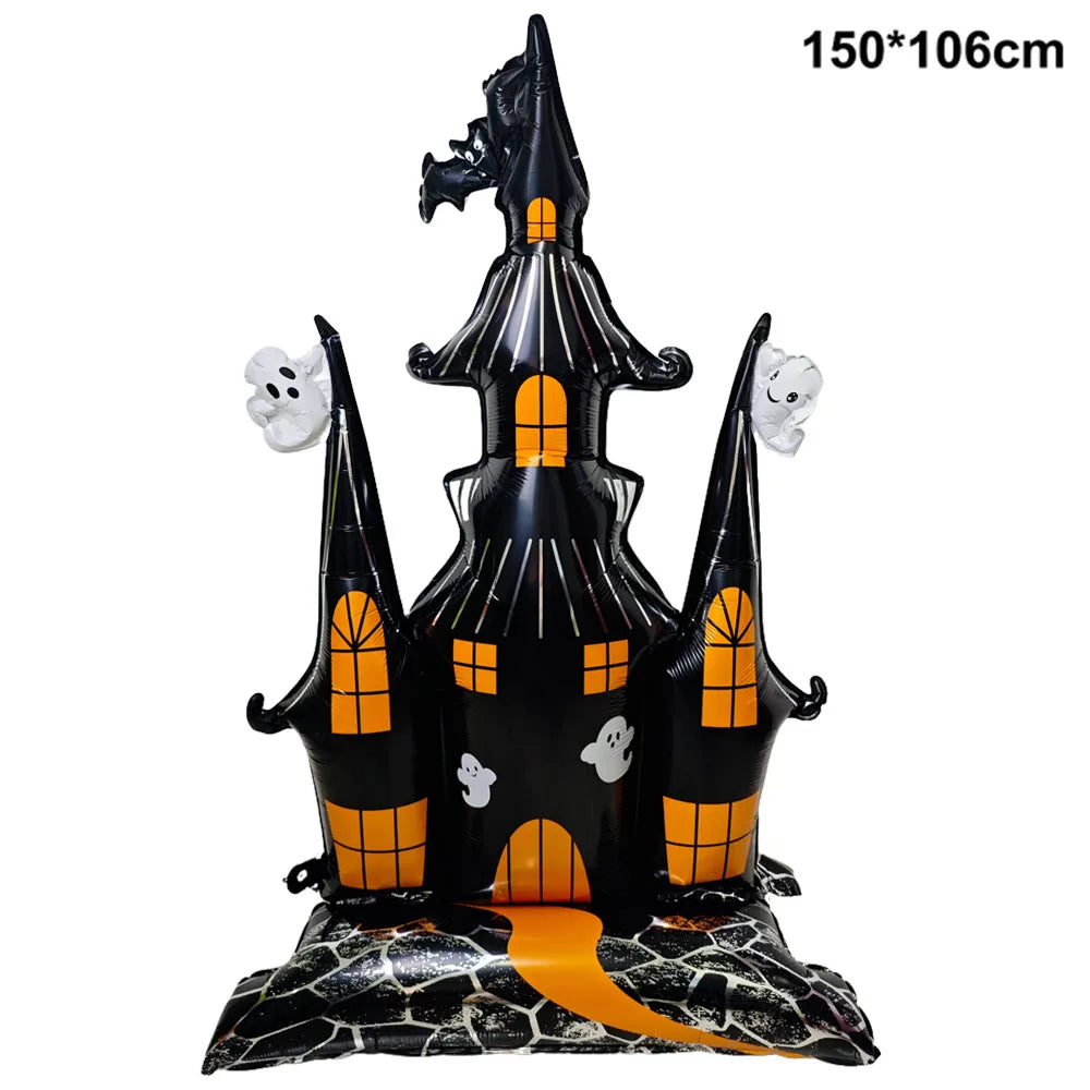 Halloween Theme Disposable Tableware Paper Plates Cups Napkins  Pumpkin Castle Ghost Halloween Party Decor Dinner Table Supplies