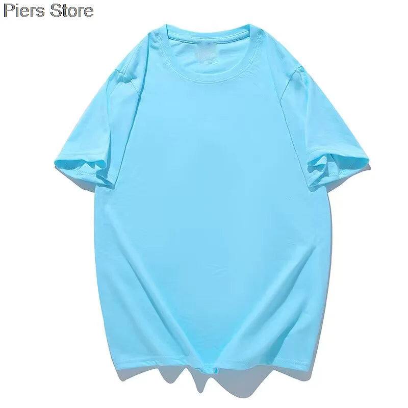100%cotton Summer Tee T Shirt Women Kawaii T-Shirts Women 2025 Autumn Solid Simple Oversized Tshirt White Long Sleeve Tops