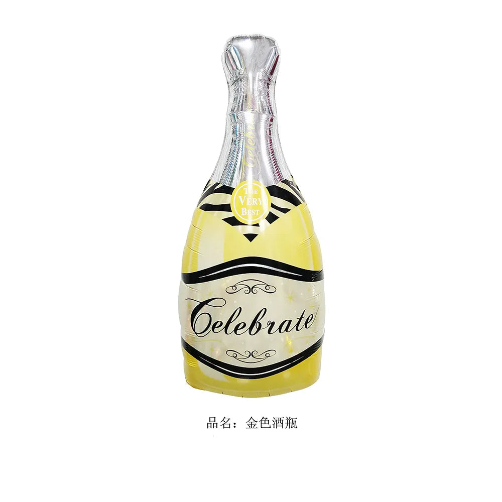 Balloon Champagne Whiskey Bottle Shape Aluminum Film Balloon For Birthday Party Bar Wedding Birthday Party Decoration