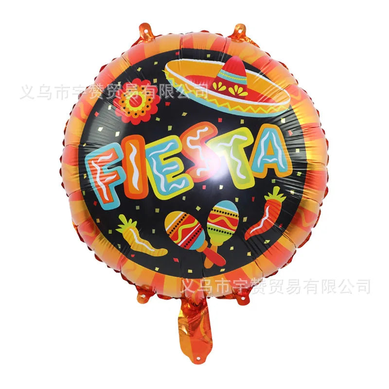 TACO Pancake Balloon Food Festival Party Avocado Pinata Cactus Mexican Aluminum Balloons