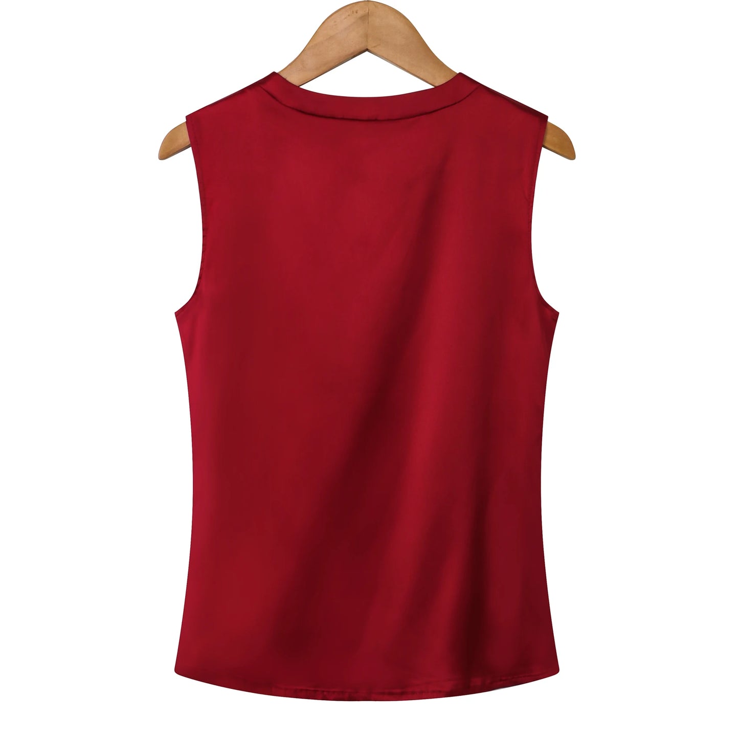 New Imitation Silk Ladies Sleeveless Blouse Halter Sexy Shirt Tops