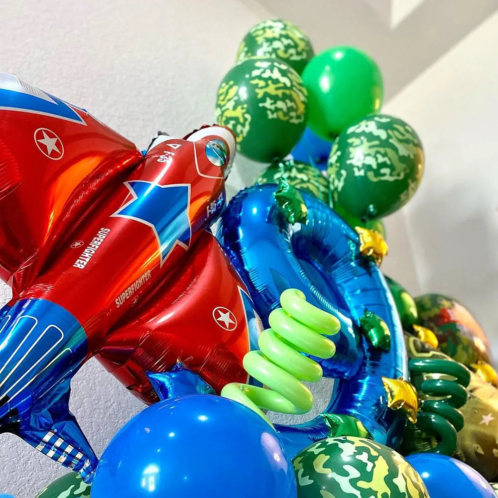 1pcs Giant Tank Balloons Foil Camo Helium Ballons Military Birthday Party Favor Army Theme Parti Decorations Boy Inflatable Toy