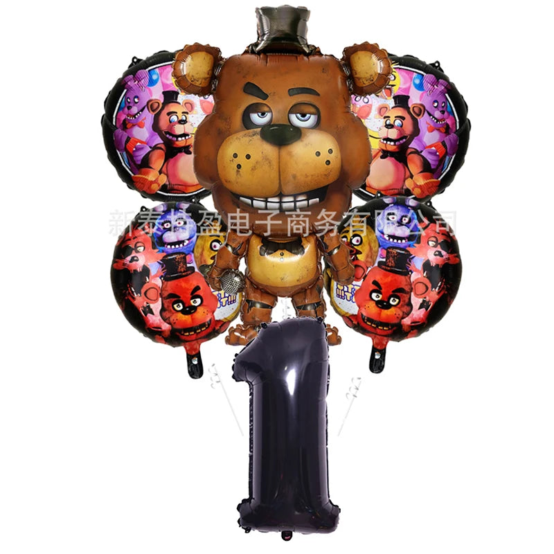 Five Nights At Freddys Aluminium Balloons Cartoon Anime FNAF Ballons Game Balloon Kids DIY Birthday Birthday Party Accessories
