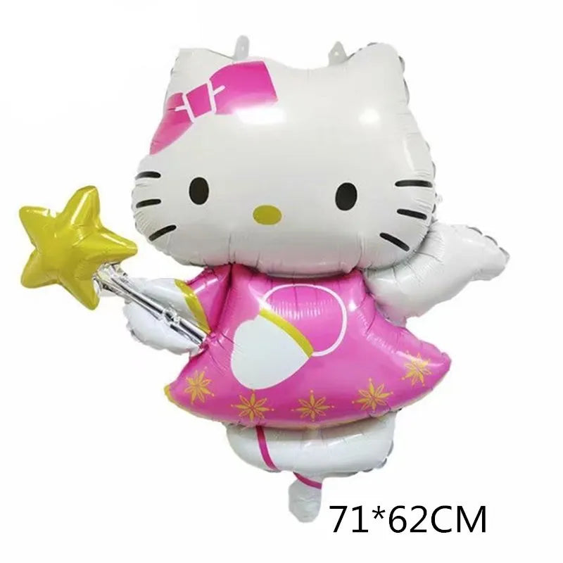 Hello Kitty Decoration Balloons Hello kitty Girl Party large Balloon Foil Balloon Latex Balloon Baby Shower Kitty Party Favors