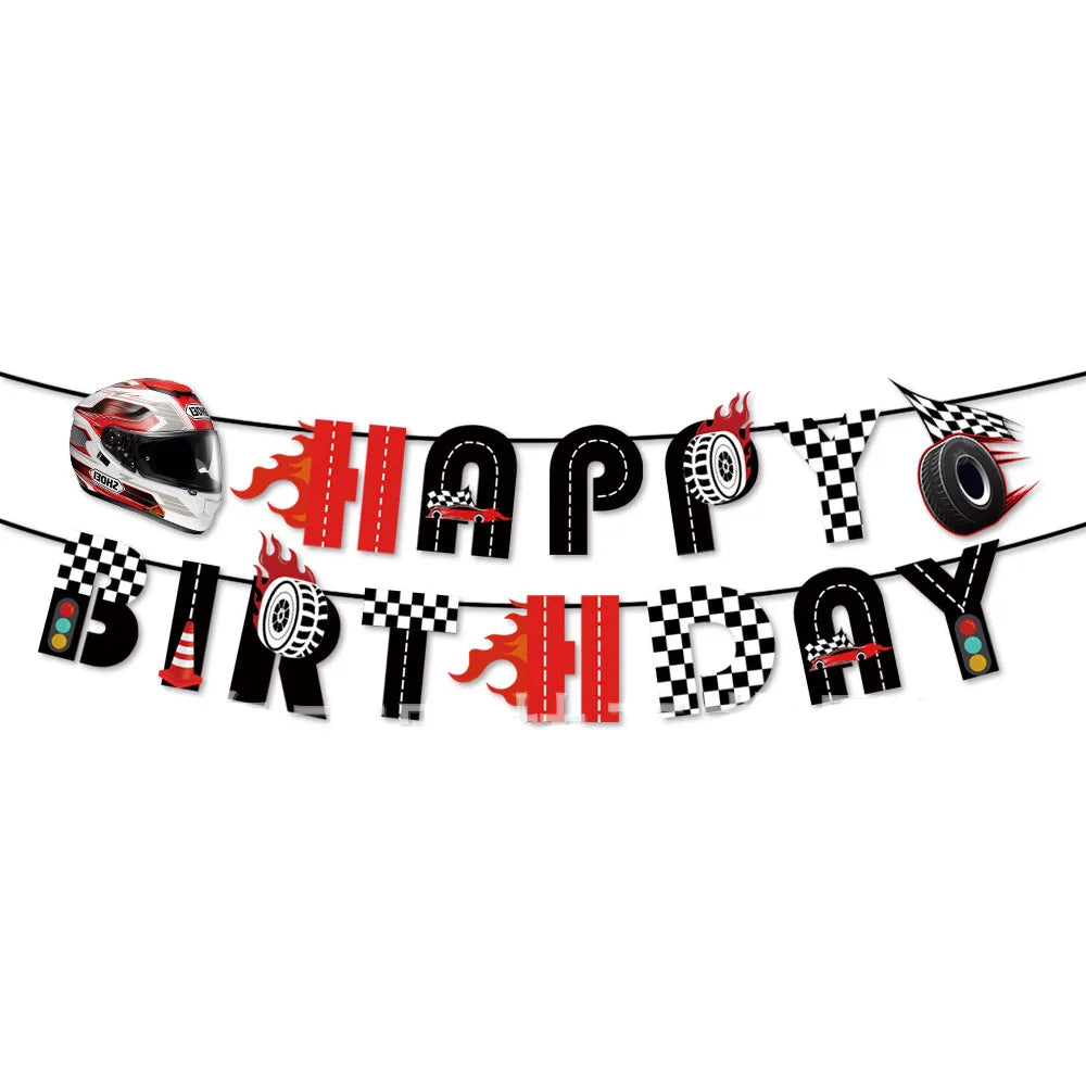 Motorcycle 2 3rd Birthday Party Decorations Motor Helmet Balloon Set Cake Toppers Banner Man Boys Motocross Sport Party Supplies