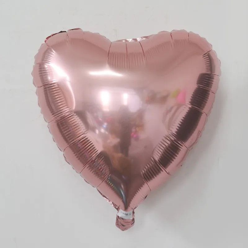 18 Inch Heart-shaped Aluminum Film Balloons For Valentine's Day Decorations Light Plate Heart-shaped Balloons Weddings