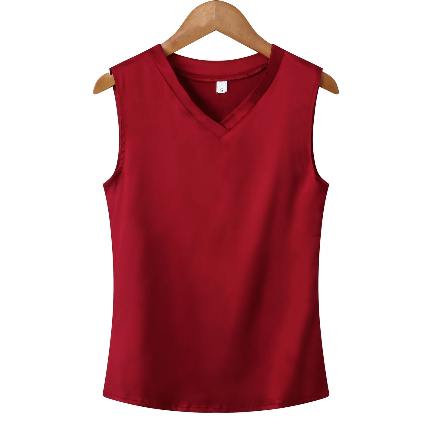 New Imitation Silk Ladies Sleeveless Blouse Halter Sexy Shirt Tops