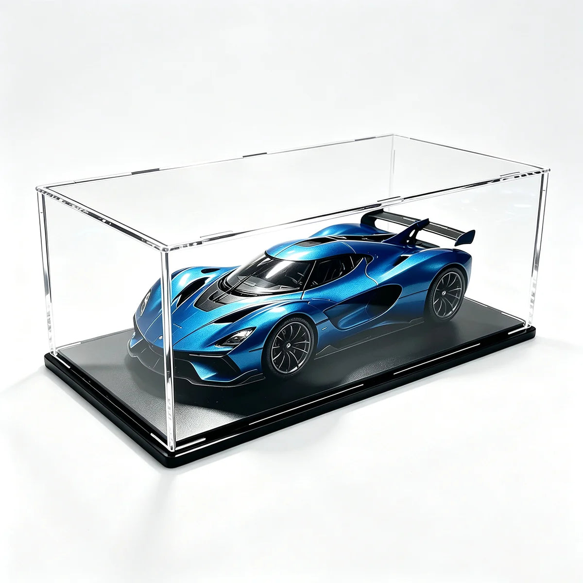 1:14 Acrylic Display Case, Tool-Free, Easy Disassembly, Showcase for Lego Race Car Models & Figures