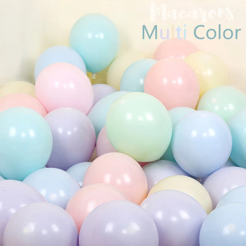 100pcs 12''/10''/5'' Macaroon Latex Balloons Wedding Party Balloon Birthday Adult Party Decorations Kids Toy Ballon Arch globo