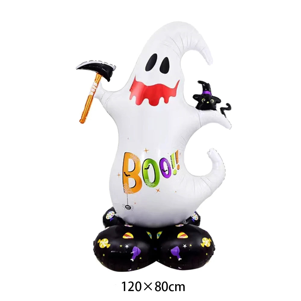 Halloween Party Decor Standing Ghost Balloon Standing pumpkin Balloon Horror Party Decoration Halloween Decors Home Supplies
