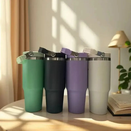 Stainless Steel Thermal Water Bottle Keeps Cold and Heat Thermal Mug Portable Tumbler Vacuum Flask Car Insulated Cup