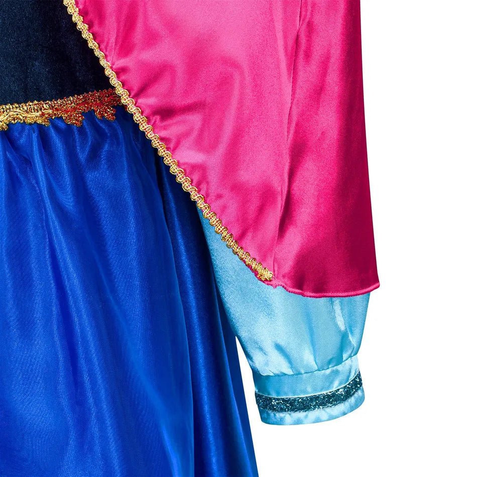 Girl Princess Dress Halloween Cosplay 2026 Party Anna Costume Snow Queen Princess Clothes Children Outfit 2-10 Y