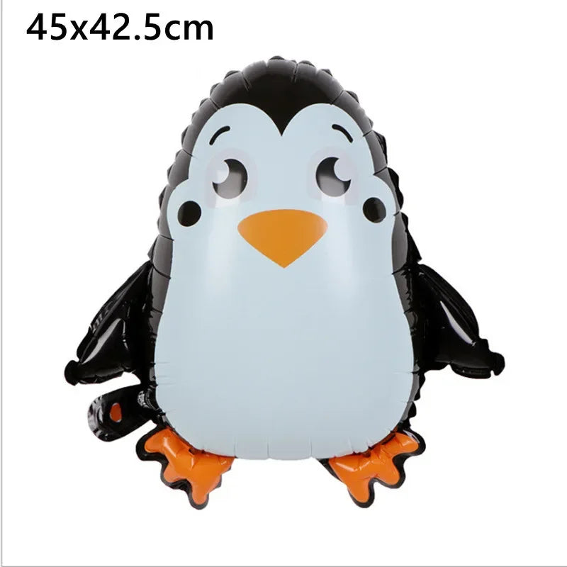 1Pcs Cartoon Animals Foil Ballons for Kids Jungle Safari Birthday Party Decor Tiger Monkey Giraffe Zoo Helium Balloon Supplies