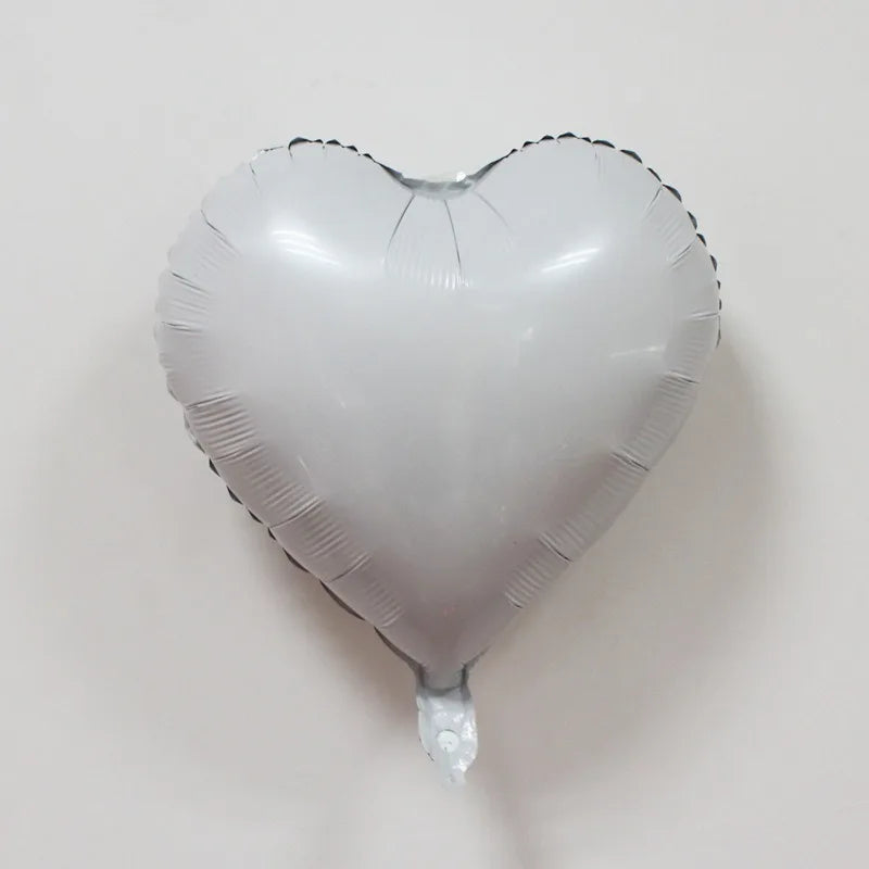 18 Inch Heart-shaped Aluminum Film Balloons For Valentine's Day Decorations Light Plate Heart-shaped Balloons Weddings