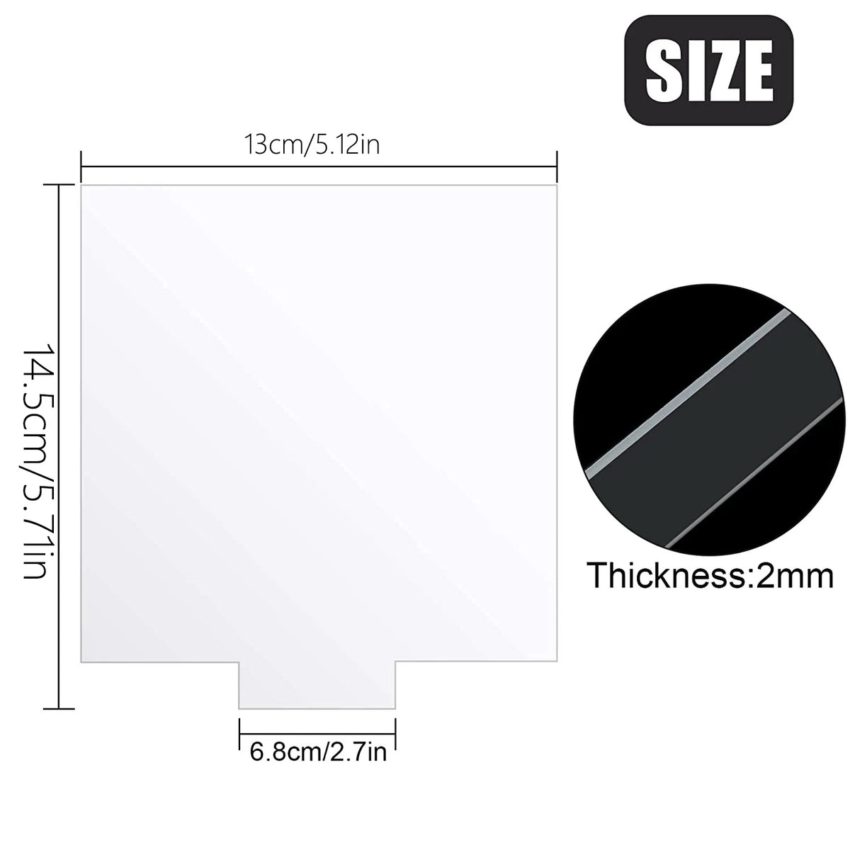 10 Shape Acrylic Sheet Cast Round Square Heart Clear Board for LED Light Base,Crafts,Sign DIY Display Projects,Laser Engraving