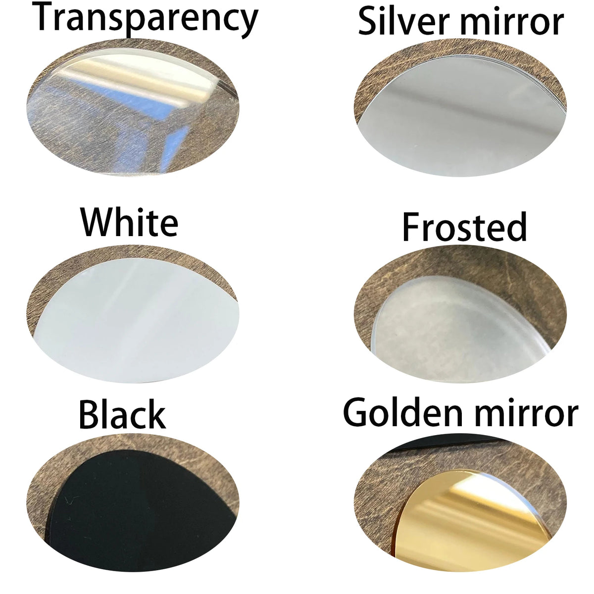 Gold Transparent Frosted Acrylic Perforated Discs 5/7.5/10cm Circular Decorative Boards for DIY Craft Projects