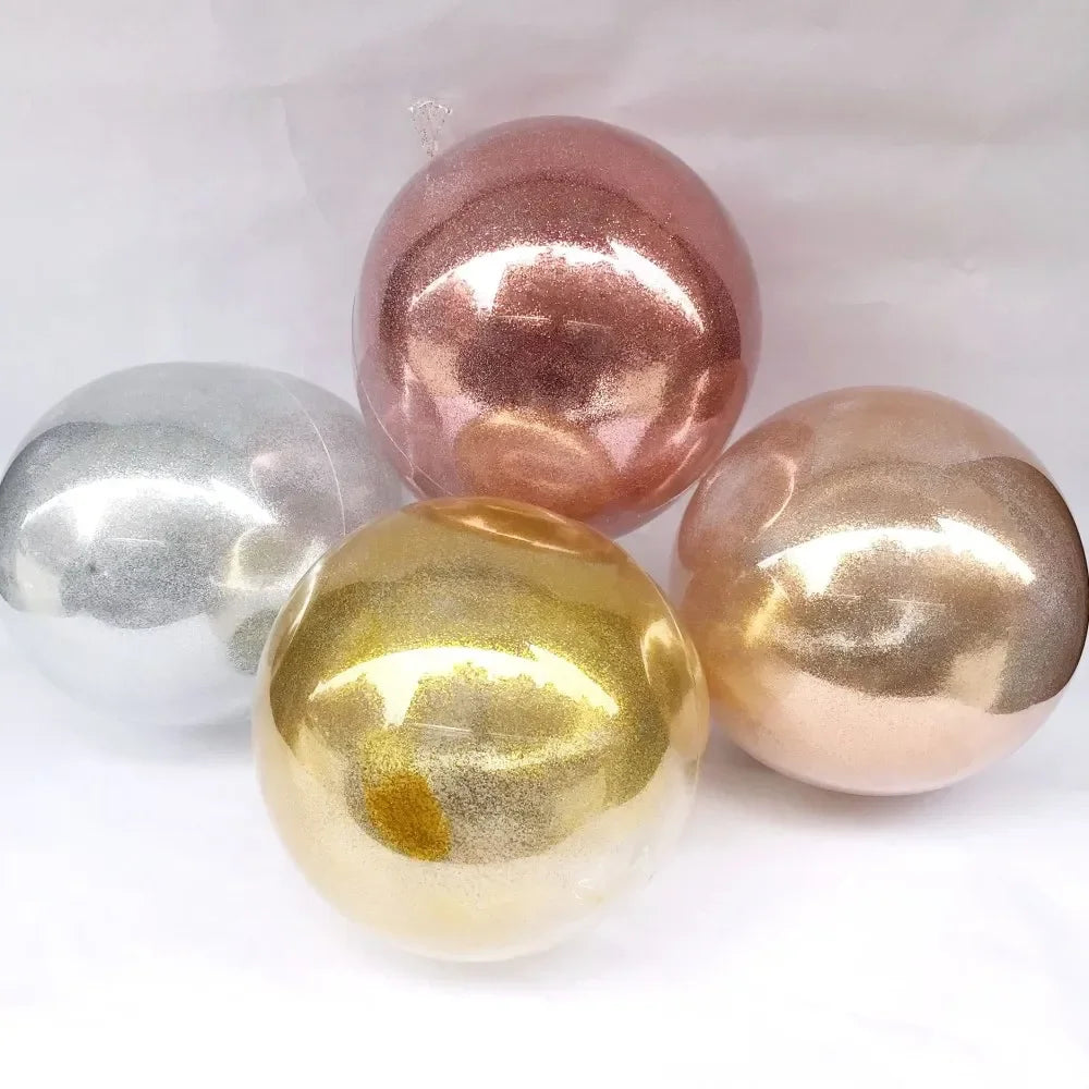 Wedding Decoration Glitter Balloons DIY Transparent Bubble Balls PVC Round Helium Bobo Ballons Event Birthday Party Decor Ballon