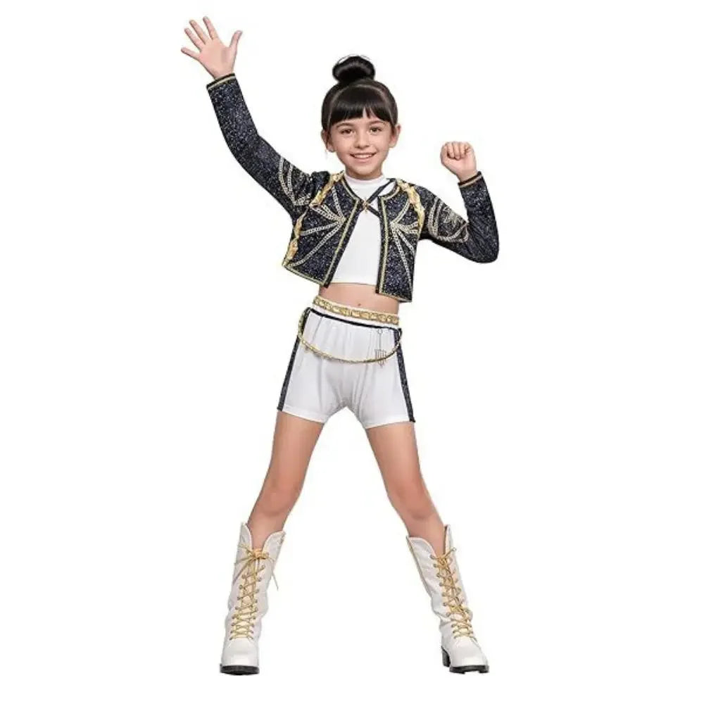 Kids Girls Kpop Rumi Zoey Mira  Cosplay Costume for Kid Printed Clothing Roleplay Halloween Carnival Costume