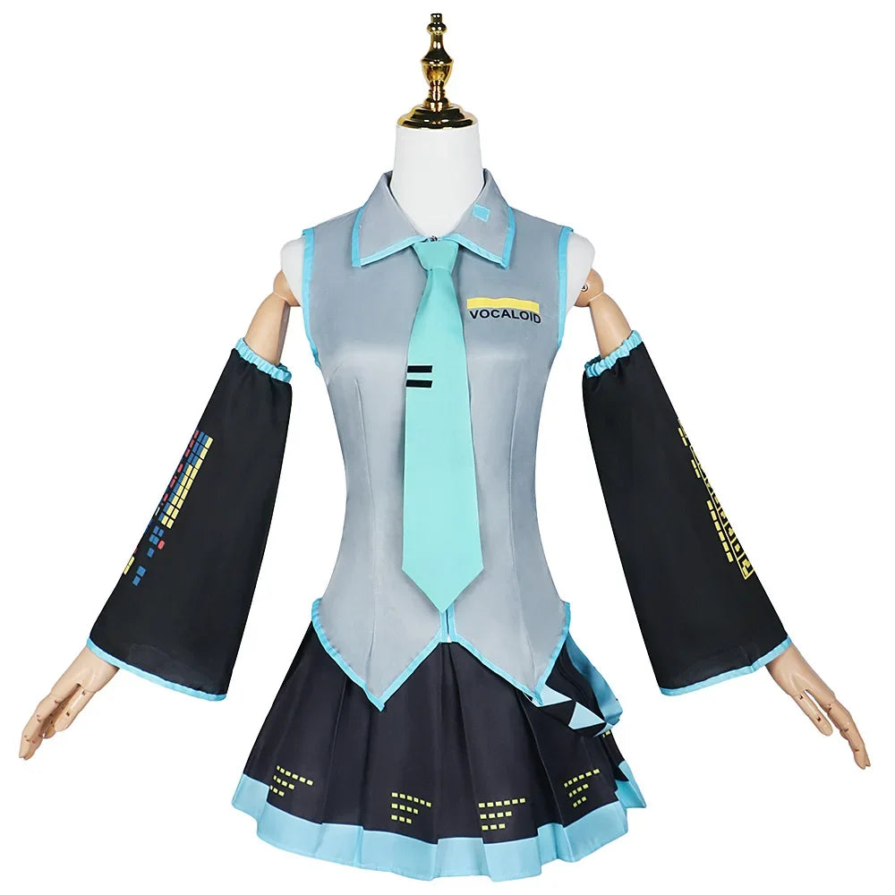 Anime Karakter Prestaties Kleding Hatsune Miku MIKU Anime Kleding Cosplay Kleding Rok Hetzelfde Pak Pruik Accessoires Halloween