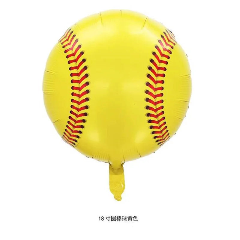 18 inch black and white football, rugby, basketball, baseball, sports aluminum film balloons, sports game decorations, balloons