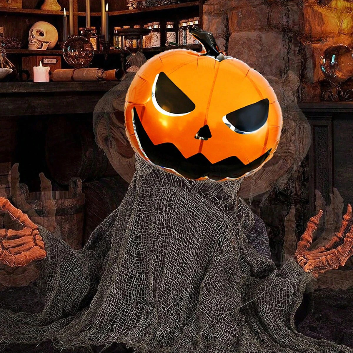 Halloween Balloon Oversized Pumpkin Jack O Lantern Party Decor For Kids Adults Haunted House Trick Or Treat Fall Holiday Events
