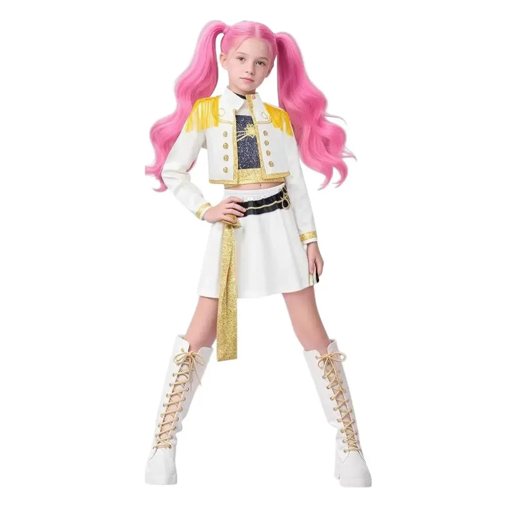 Kids Girls Kpop Rumi Zoey Mira  Cosplay Costume for Kid Printed Clothing Roleplay Halloween Carnival Costume