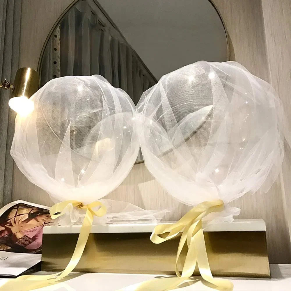 1-5pcs 18/20/24Inch Transparent Bobo Balloons Fillable Bubble Balloon for Wedding Birthday Party Decoration Air Helium Ballon
